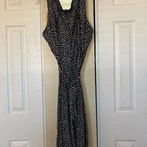 Polka dot belted shift dress